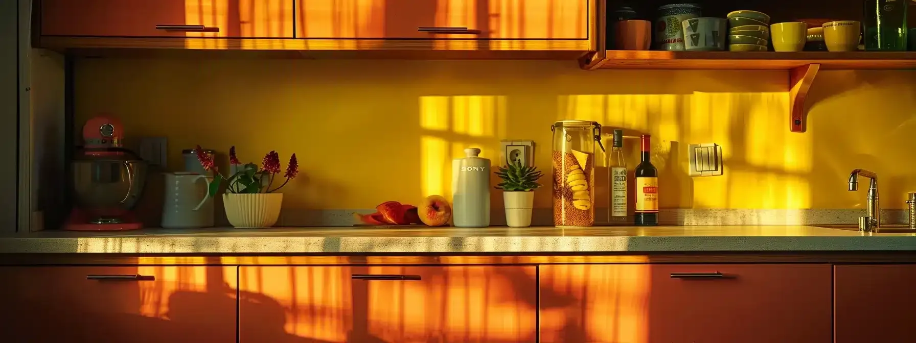 a kitchen cabinet painted in a vibrant, refreshing hue, transforming the entire space with a budget-friendly makeover