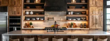 a sleek, modern kitchen with customized cabinetry showcasing innovative storage solutions and stylish design elements